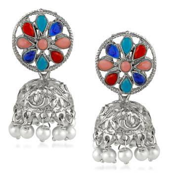 Multicolor crystal earrings 1