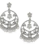 White pearl earrings