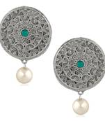 Green crystal earrings