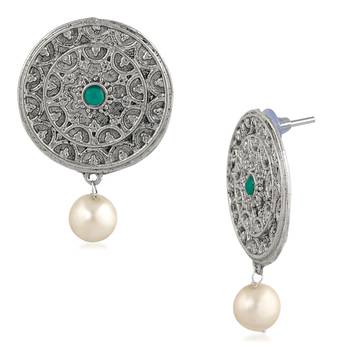 Green crystal earrings 3