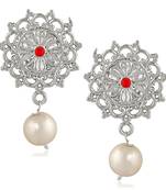 Red crystal earrings