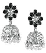 Black crystal earrings