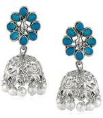 Blue crystal earrings