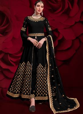Black Georgette Wedding Salwar Kameez 1