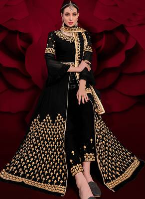 Black Georgette Wedding Salwar Kameez 2