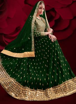 Green Georgette Wedding Salwar Kameez 2