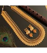 Beautiful Gold Replica Lakshmi Coin Designer Short Haar Set Dj20475