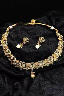 Gold plated necklace sets
