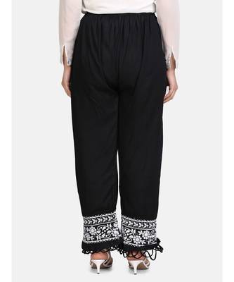 Black chikankari pant 1