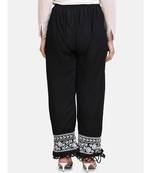 Black chikankari pant