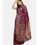 Magenta Cotton  Traditional Saree