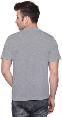 Multicolor plain cotton men-tshirts in Black Grey 2