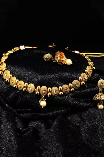 Gold plated necklace sets