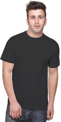 Multicolor plain cotton men-tshirts in Black Grey 3