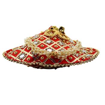 Rajasthani Jaipuri Ethnic Handcrafted Embellished Beaded Potli Wristlets Bags For Women's - Red 3