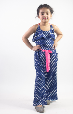 Ruviero blue polka dot jumpsuit 1