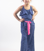 Ruviero blue polka dot jumpsuit