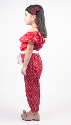 Ruviero maroon polka dot jumpsuit 2