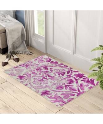 Hand Tufted Wool Area Rug 2'x 3' White for Home 1
