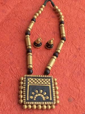 RozMili HandMade Terracotta jewellery set 1