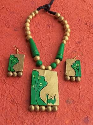 RozMili HandMade Terracotta jewellery set 1