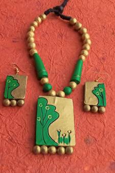 RozMili HandMade Terracotta jewellery set