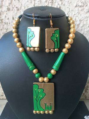 RozMili HandMade Terracotta jewellery set 2