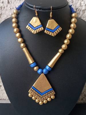RozMili HandMade Terracotta jewellery set 2