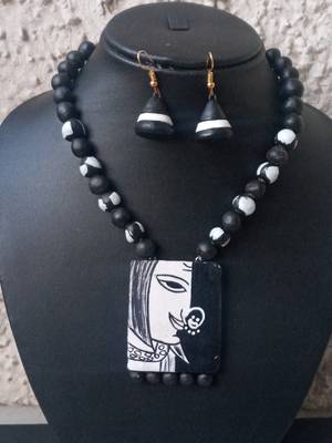 RozMili HandMade Terracotta jewellery set 2