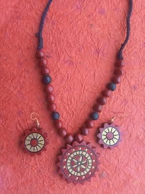 RozMili HandMade Terracotta jewellery set 1