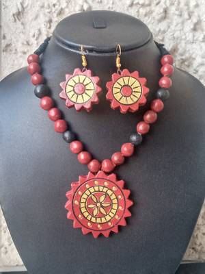RozMili HandMade Terracotta jewellery set 2