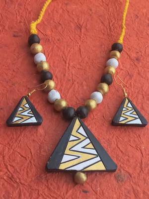 RozMili HandMade Terracotta jewellery set 1