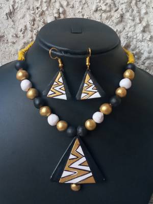 RozMili HandMade Terracotta jewellery set 2