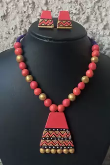 RozMili HandMade Terracotta jewellery set