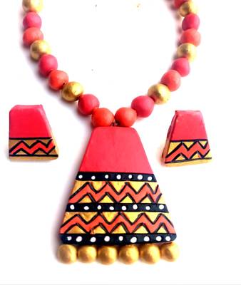RozMili HandMade Terracotta jewellery set 3