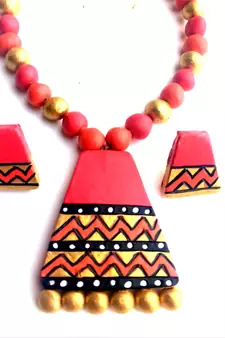 RozMili HandMade Terracotta jewellery set