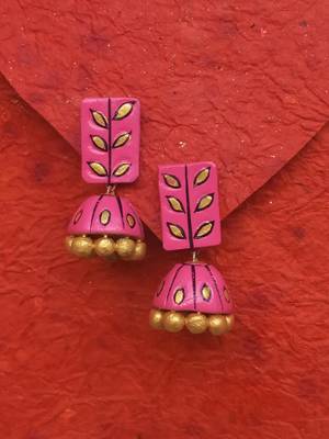 RozMili Handmade Terracotta jhumki earring 2