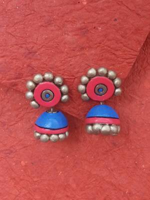 RozMili Handmade Terracotta jhumki earring 1