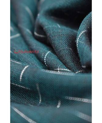 Bottle Green Red Jharana Khandua Cotton Saree 4