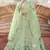Light-green sequins embroidered net semi stitched Bridal lehenga