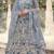 Grey embroidered net semi stitched Bridal lehenga