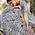 Grey embroidered net semi stitched Bridal lehenga
