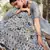 Grey embroidered net semi stitched Bridal lehenga