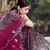 Wine sequins embroidered net semi stitched Bridal lehenga