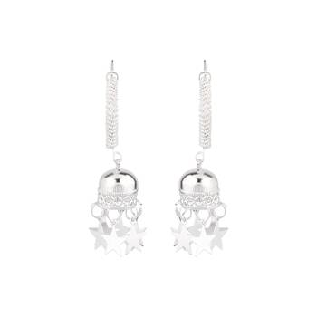 Silver zircon   earrings 2
