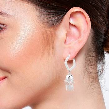 Silver zircon   earrings 3