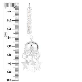 Silver zircon   earrings 4