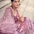 Lilac sequins embroidered net semi stitched Bridal lehenga