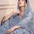 Grey embroidered net semi stitched Bridal lehenga
