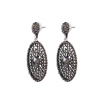 Black zircon   earrings 2